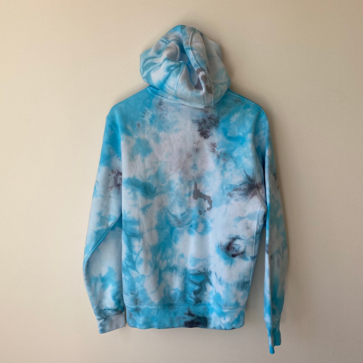 HAND DYED TIE DYE HOODIE | TURQUOISE BLUE + BLACK