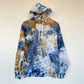 HAND DYED HOODIE | BLUE + AMBER